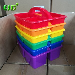 ESD 3 Compartment Handy Plastic Classroom Supply Caddy Basket