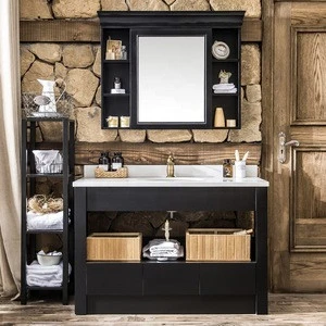 European black bathroom vanity living room furniture bathroom cabinets set