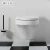 Import European CE wall hung toilet bathroom water closet black toilet seat from China
