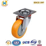 European style Medium Duty Swivel White PA caster wheel With Top Plate