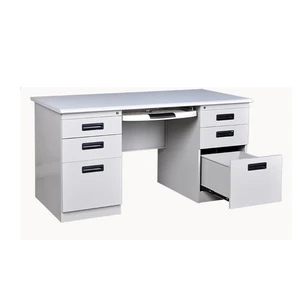Executive metal office desk with 6 drawer double side