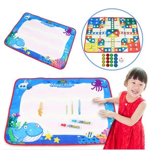 Extra Large Water Drawing Mat Kids Magic Doodle Board Painting Writing Pad with 4 Magic Pen Educational Toy Gift for Toddlers