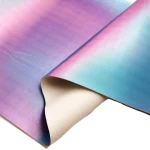 FA-58703-5D TPU holographic 1.0mm double shapes pattern synthetic faux leather for shoes bags DIY