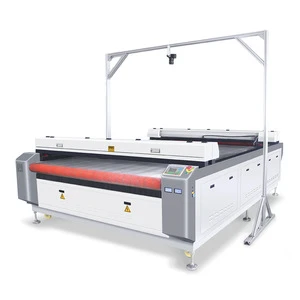 fabric cloth co2 laser cutting machine dual laser heads 1820 ccd camera with auto feeding system