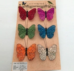 fabric silk butterflies ornament decoration
