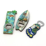 Factory customized fridge magnet magnetic metal bottle openers