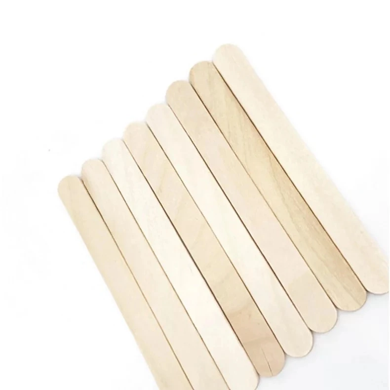 Factory Direct Disposable Wooden Primary color Ice Cream Stick Craft Custom Popsicle Sticks