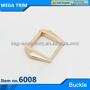 Factory fashion decorative ornament rose gold belt custom metal buckle for bags