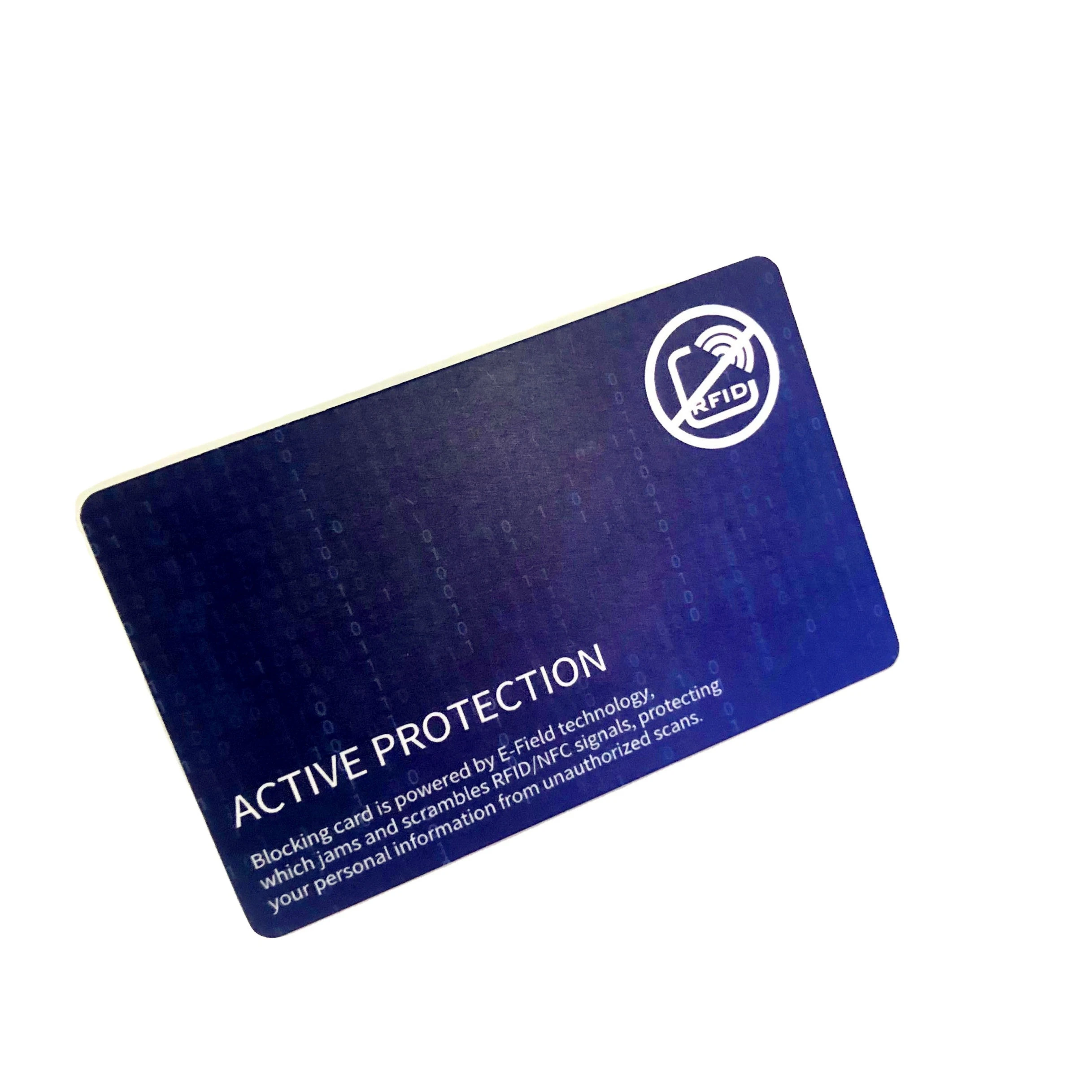 Factory price Visa Sized credit card protector rfid nfc blocking card for Credit bank card protection