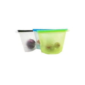 Factory Price Wholesale reusable silicone food storage bag, Reusable Keeping Fresh Silicone Food preservation Storage Bag