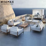 Factory Rattan Outdoor Dining Table Set Patio Outdoor Rattan Wicker Furniture Sets Waterproof Hotel Project Outdoor Furniture