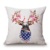 Factory wholesale cushion cover thick fabric deer head pattern custom printed pillow cases decorative throw pillow covers