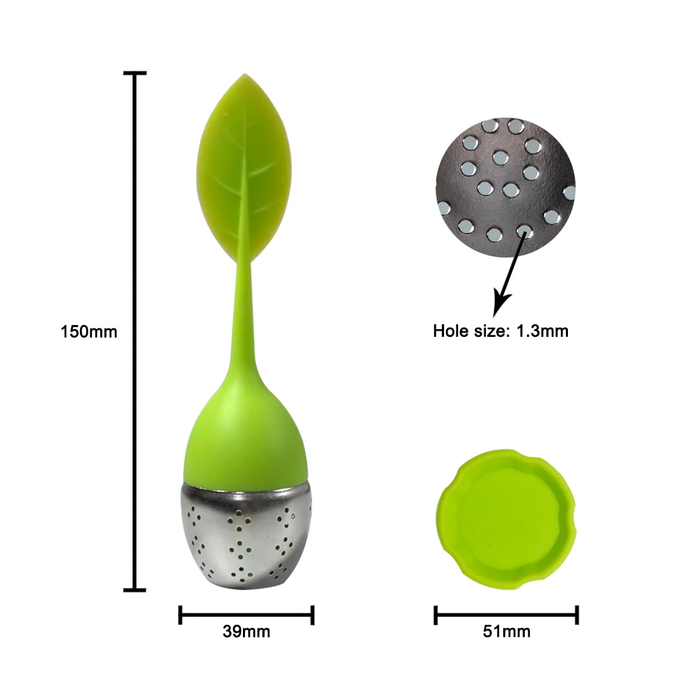 Factory Wholesale High Quality Silicon Tea Infuser with Stainless Steel Ball