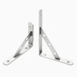Factory wholesale stainless steel triangular wall brackets for wood panels Fixed laminate brackets for partition boards