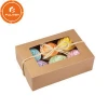 Fancy paper transparent clear cup cake box 12 plastic container for cake food package cupcake box