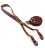 fashion brown long shoulder camera accessories custom genuine leather camera strap