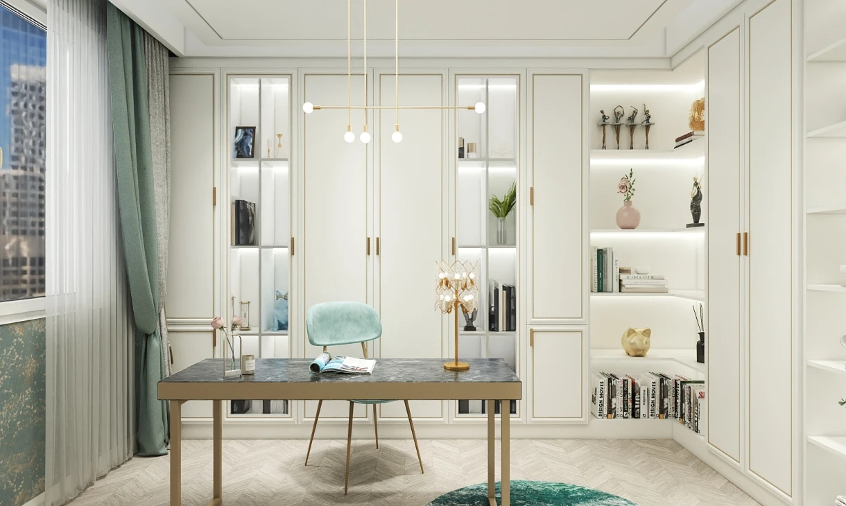 Fashion Design Home Furniture White Wooden Bookcases Bookshelves