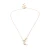 Import Fashion Design Ladies Jewelry Gold Plated Stainless Steel Round Shell Pendant Necklace from China
