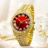 Fashion Mens Jewelry Waterproof Wrist Watches with Box Silver and Gold Bracelet Sets Under $1 Cross Pendant Quartz Watch for Man