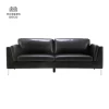 faux leather sofa couch soffa canap on metal frame 3 seater modern black white brown tan living room furniture on stock