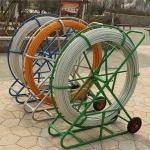 fiberglass powered 200m fiber optic cable traceable 11mm wire pulling duct rodders