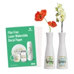 Film-free waterslide paper customized water transfer printing high temperature decals for ceramics porcelain tableware glassware