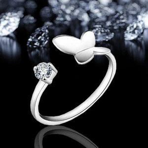Fine jewelry 100% 925 Sterling Silver butterfly ring