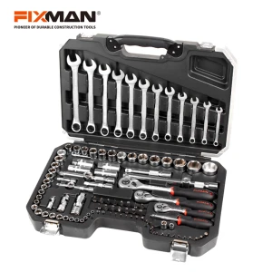 FIXMAN 111pcs CR-V Hand Tools Box Spanner Socket Set