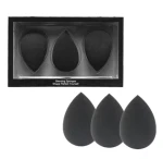 FIYAN Wholesale Super Soft High Quality And Elastic Make Up Blender Beauty Blending Foundation Black Makeup Sponge With Holder