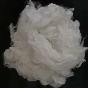 flame retardant 1.2d*38mm bright raw white viscose fiber spinning with cotton fiber for underwear and silk stockings