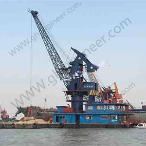floating barges for sale ship crane FQ3033/5025 Four-bar linkage floating crane GHE