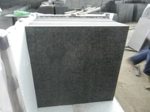 Flower basalt flamed Black Basalt China flamed stone tiles for sale
