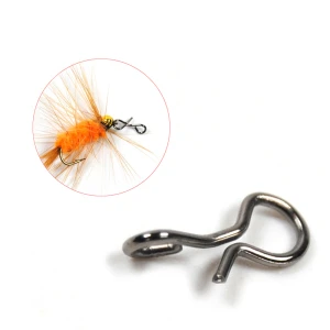 Fly Fishing Snap Quick change connect snap for Flies Hook &amp; Lures Black Color High Carbon Steel Tackle Fishing Accessories