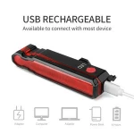 Folding Laser Bike Light Front Rear Safety Warning Bicycle Light USB Rechargeable Bike Tail Rear Light Waterproof Cycling Lamp