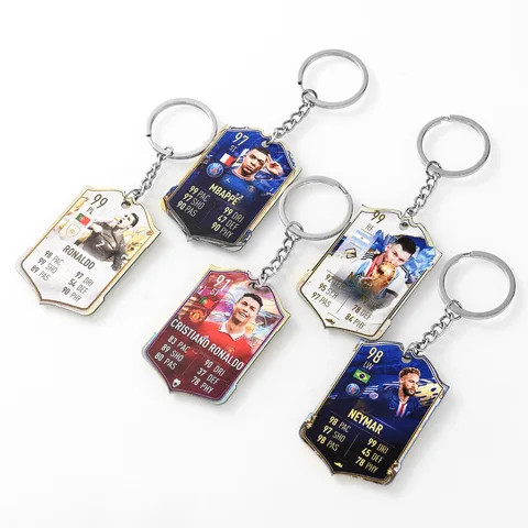 football club Soccer Scorecard Keychain Crow Portugal Neymar National Team Acrylics keychain
