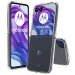For Motorola Razr Plus 2024 Hybrid Transparent Case for Motorola Razr+ 2024 Flexible Bumper Protective Case with Clear Back
