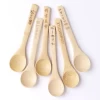 free logo engraving disposable small bamboo wooden spoons for honey, coffee, coconut oil