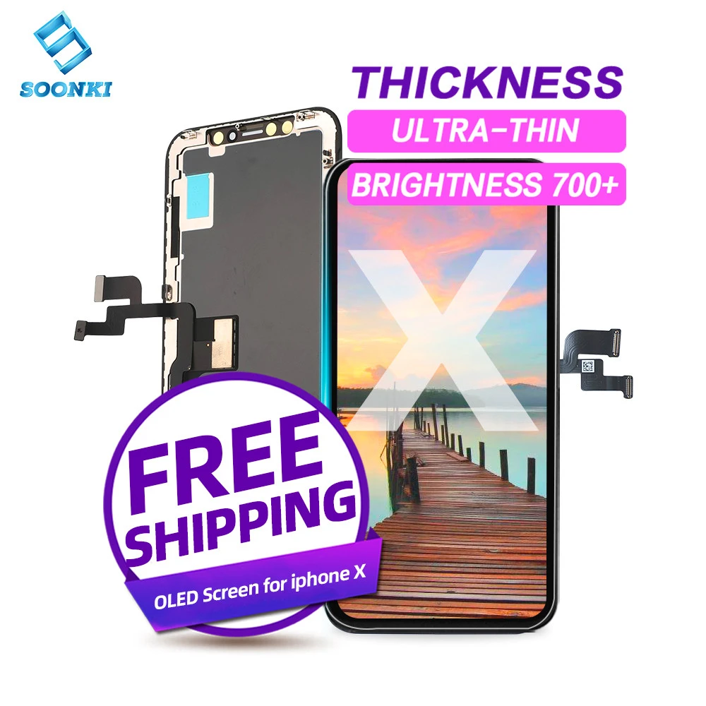 Free Shipping mobile phone lcd for iphone x,display screen replacement for iphone x,display lcd for pantalla iphone x