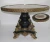 Import French ceramic inlaid copper hall table European-style small round table hand-painted ceramics with copper crafts home decoratio from China