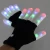 Import Full White Finger Luminous Gloves Festival Performance Colorful Led Gloves Sport Glow-In-The-Dark Knitted Gloves from China