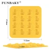 FUNBAKY JSC3311 PBA free candy silicone mold yellow duck shape gummy soft sweets mold silicone household cake decorating tools