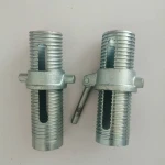 Galvanized shoring prop accessories outer threaded prop sleeve construction