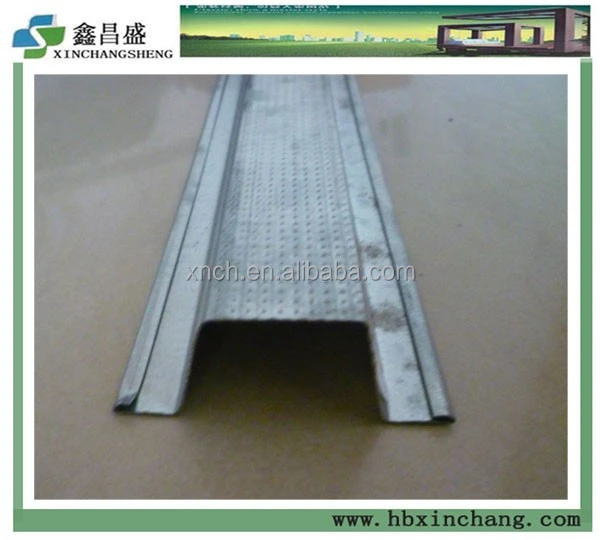 Galvanized steel profile furring channel for gypsum board