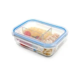 Glass Bento Box/Meal Food Storage Lunch Box with Divider/Glass Food Container