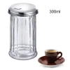 Glass Sugar Dispenser kitchen Canister Spice Jar With Stainless Steel Lid