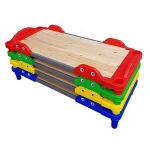 Good quality kindergarten stackable children's bed children's plastic bed