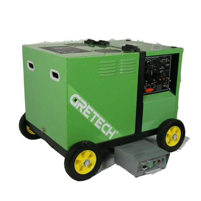Gretech 5kw silent small ATS controller and patented technology LPG natural gas 2 in 1 generator