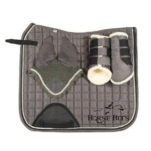 Grey color Saddle pad sets, Hologram saddle pad sets, different colors saddle pad sets/ Dressage/ Jumping saddle pad sets