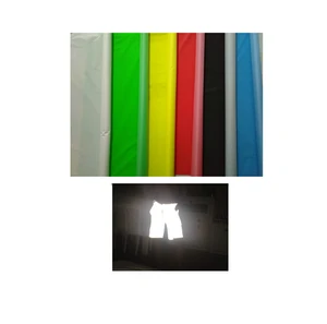 grey retroreflective 100% polyester fluorescent reflective waterproof fabric for hi vis uniform safety clothes warning road vest