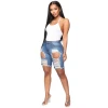 GuoXi OEM Customized Woman Jeans Fashionable Women Casual Sexy Ripped Short Jeans Skinny Ladies Denim Shorts